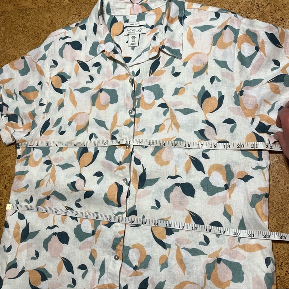 Rachel Zoe 100% Linen Floral Full Button Down Shirt Dress in Sz XL - Picture 11 of 11